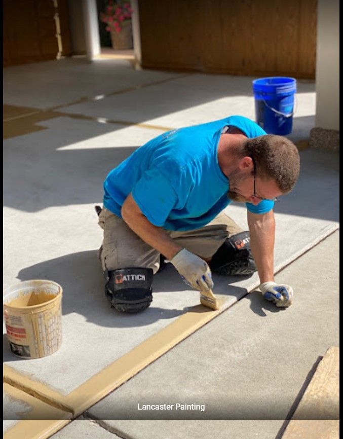 Floor coating installer