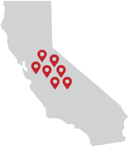 California Service areas