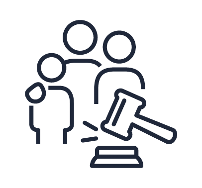 Family And Gavel Icon Family And Gavel Icon