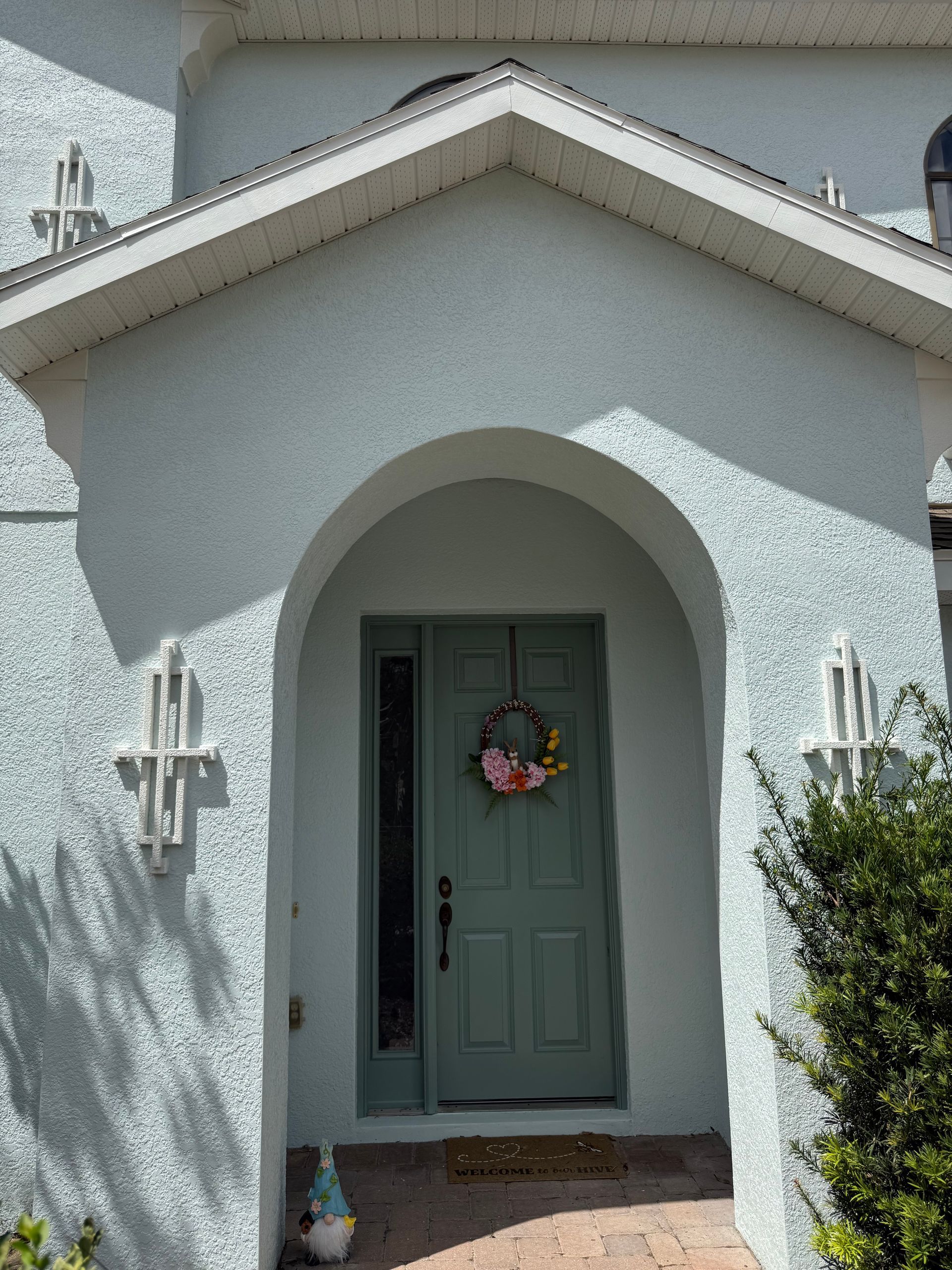 Beautifully refinished and painted wooden front door in Deland, FL