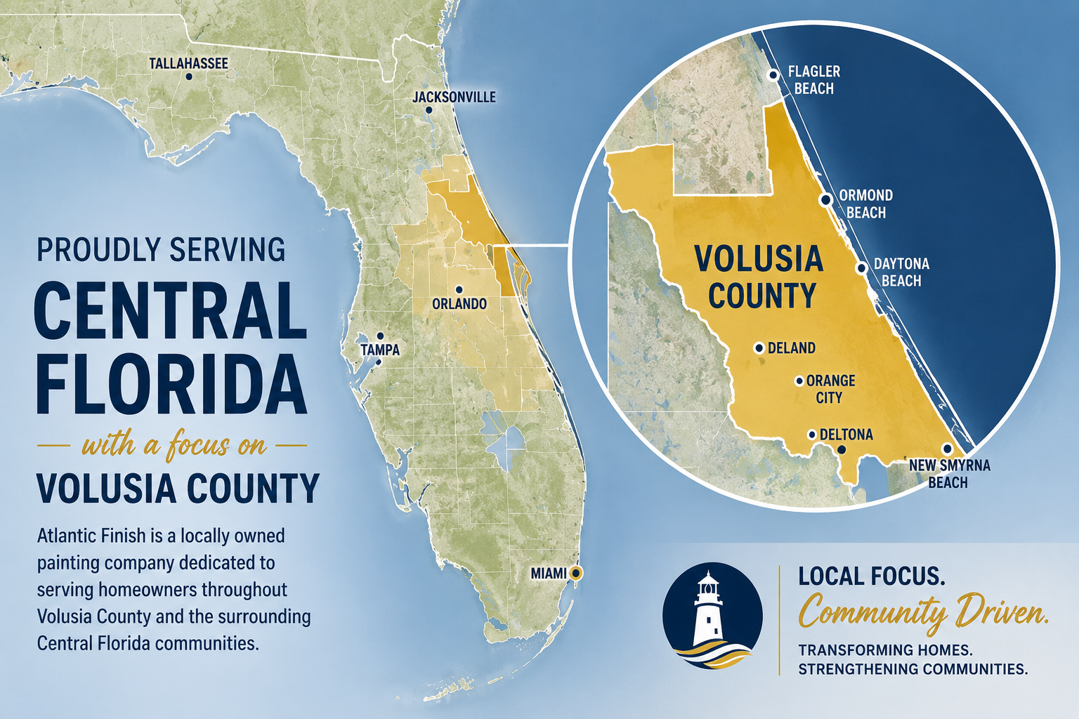 complete painting services for small businesses, offices, real estate investors, retail stores, and commercial buildings in volusia county, FL.