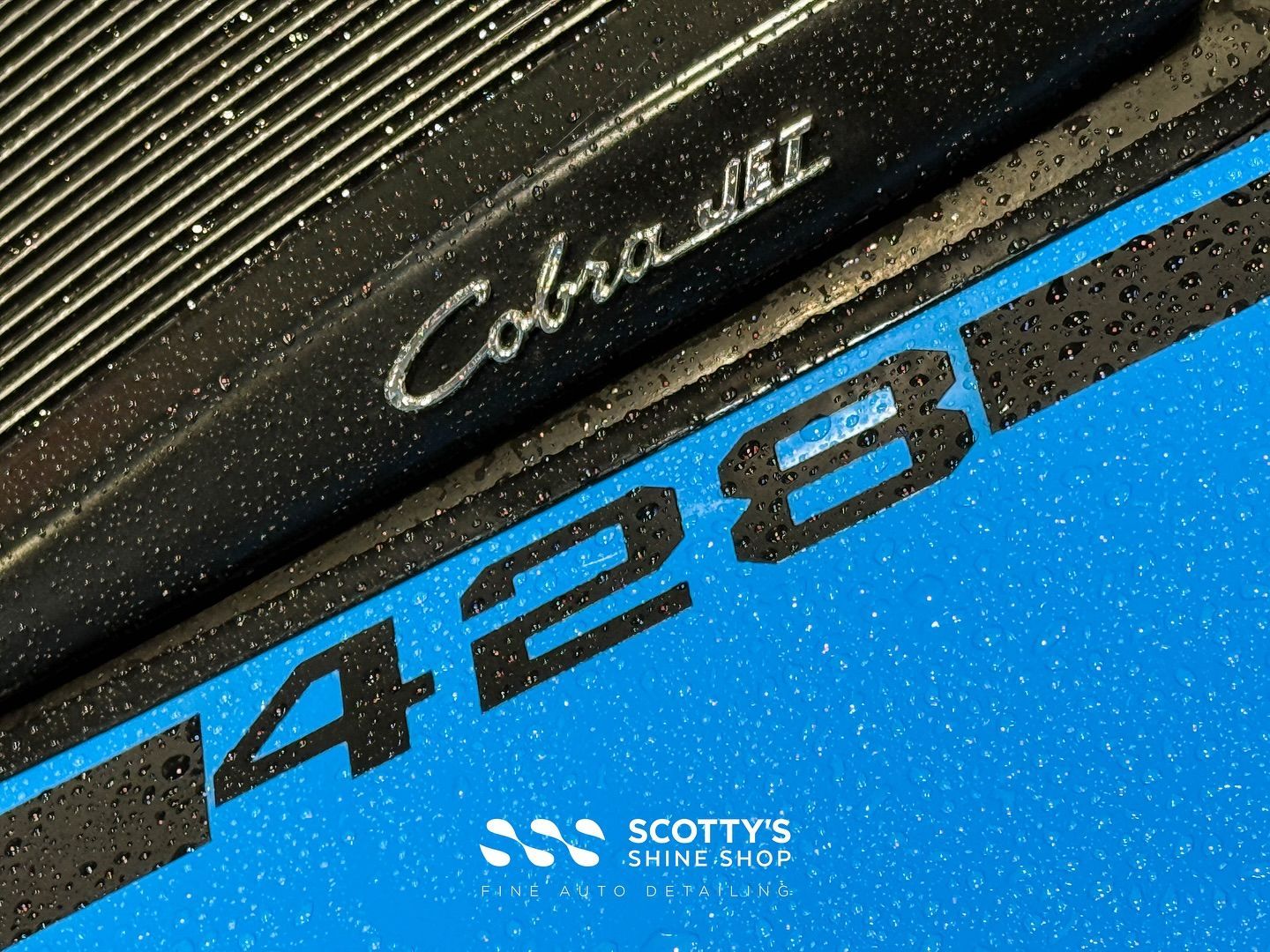 1970 Ford Mustang Mach 1 Engine Detailing emblem close up London, Canada