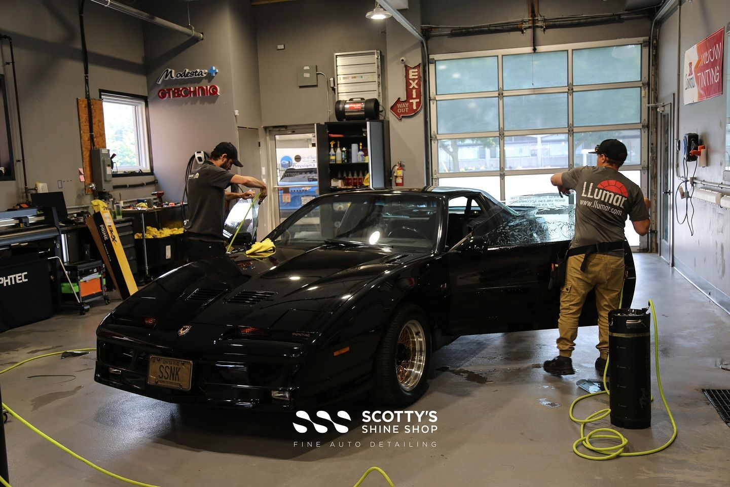 1988 Pontiac Firebird Trans AM GTA Premium LLumar Ceramic Window Film in progress London, Ontario