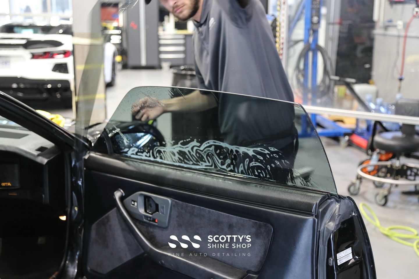 1988 Pontiac Firebird Trans AM GTA Premium LLumar Ceramic Window Film installation view London, ON