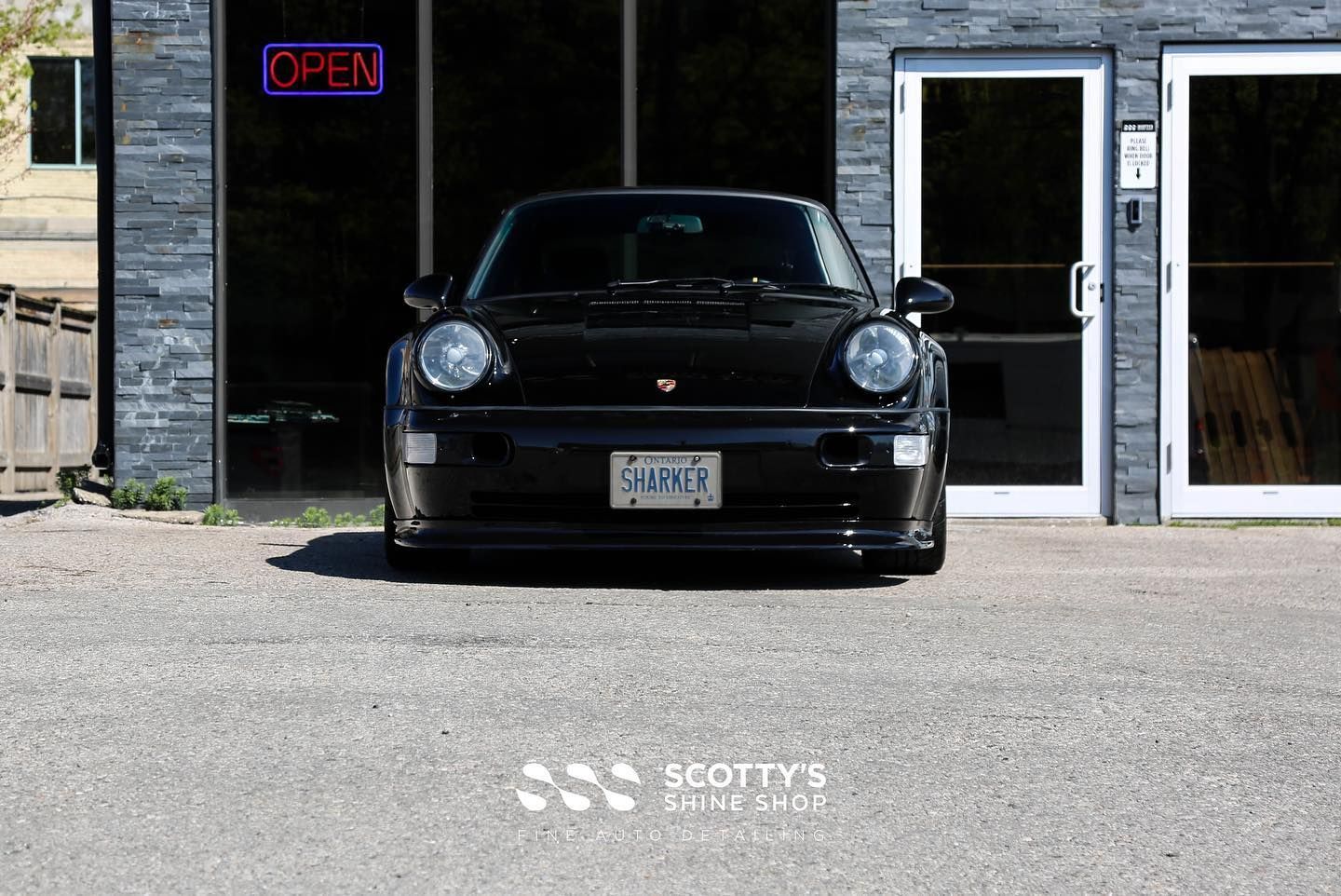 1992 Porsche 911 Turbo Custom Xpel Ultimate Plus Paint Protection Installation front end view London, Canada