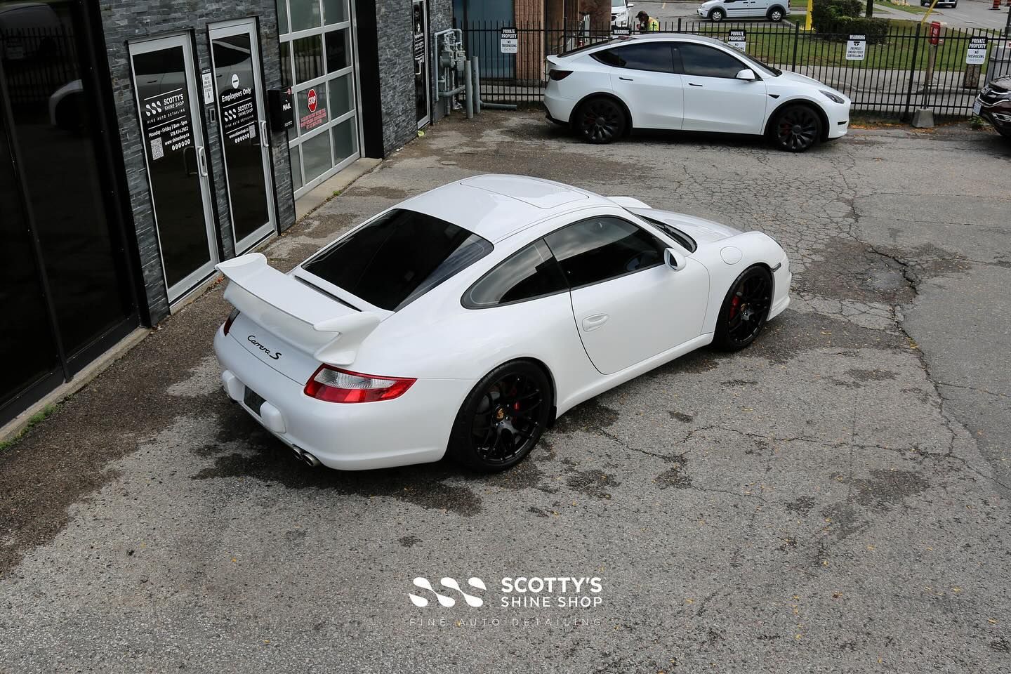 2008 Porsche 911 Carrera S Xpel Prime XR Ceramic Window Film, Full Paint Correction and Xpel Fusion Paint & PPF Ceramic Coating rear view London, Canada