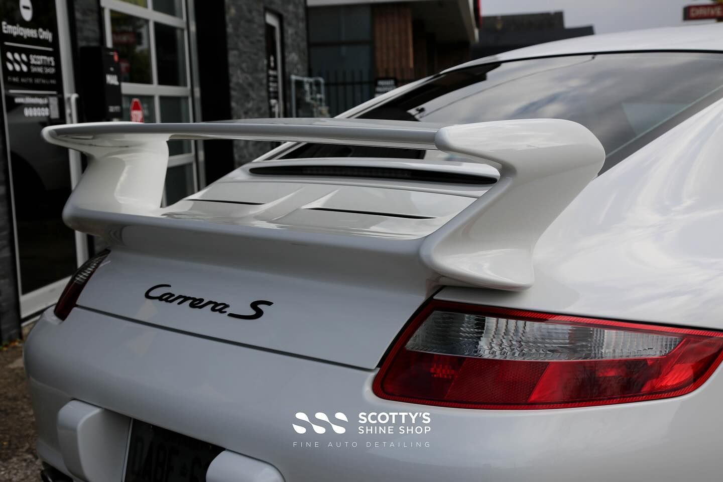 2008 Porsche 911 Carrera S Xpel Prime XR Ceramic Window Film, Full Paint Correction and Xpel Fusion Paint & PPF Ceramic Coating rear end view London, Canada