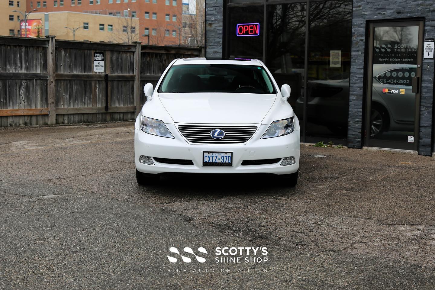 2009 Lexus LS600HL Full Detail, Headlight Protection with Xpel PPF, and Xpel Prime XR Window Tint London, Ontario Canada