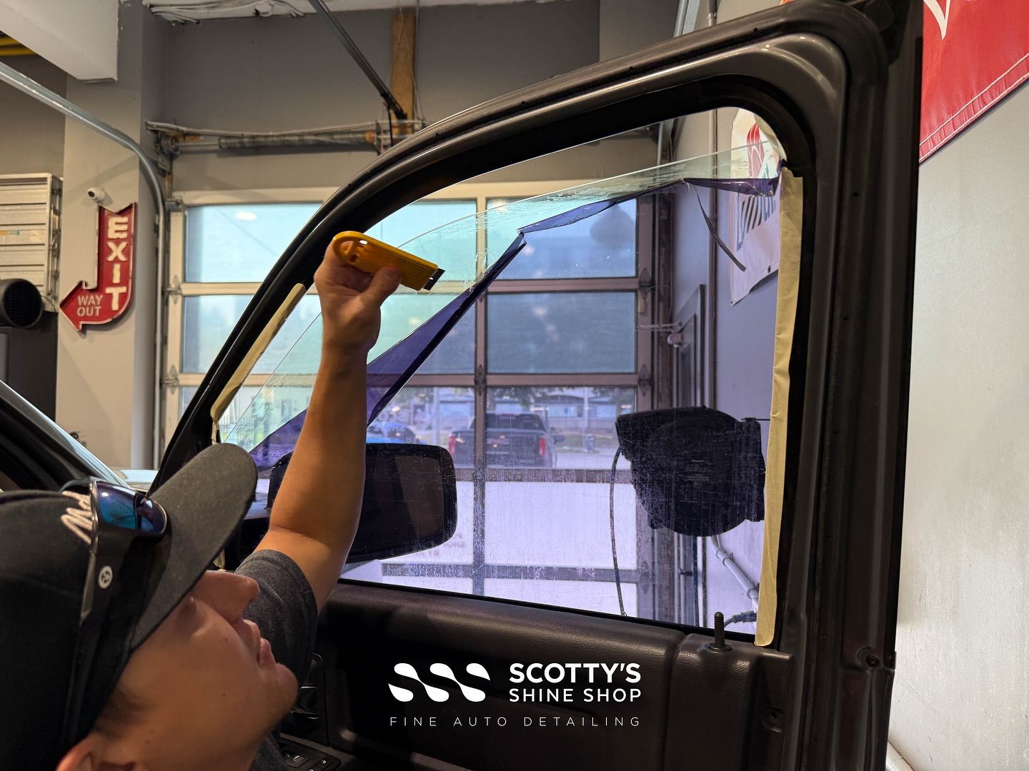 2010 Dodge Ram From Purple to Perfect - Premium LLumar Window Film deinstallation London, ON