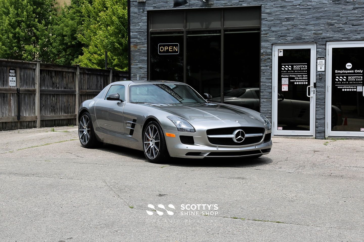 2011 Mercedes-Benz SLS AMG Premium SunTek Ultra Paint Protection Film front end view London, Ontario