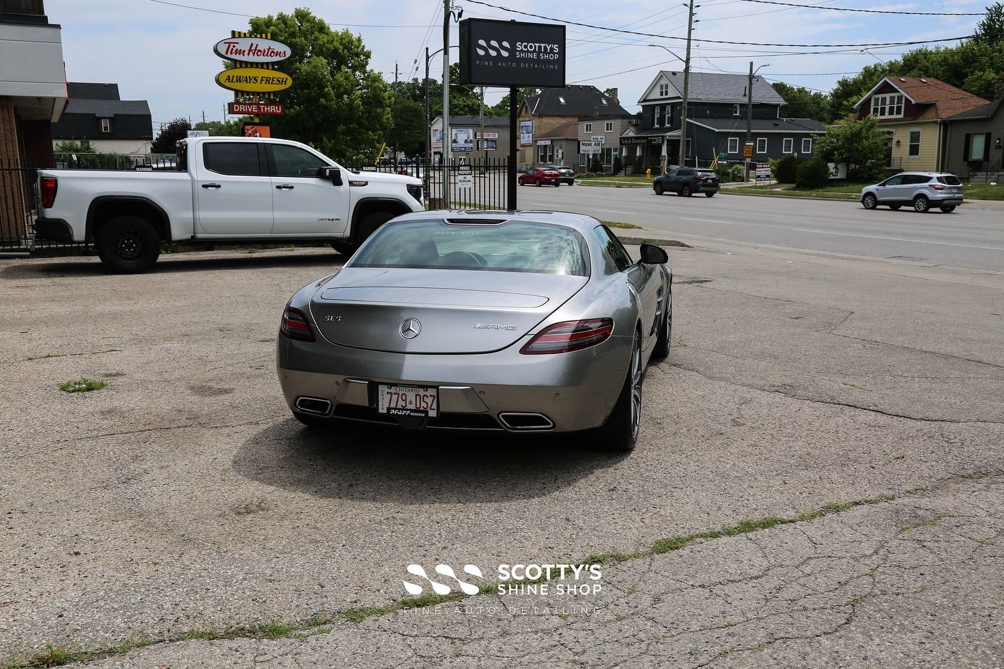 2011 Mercedes-Benz SLS AMG Premium SunTek Ultra Paint Protection Film rear view London, Ontario