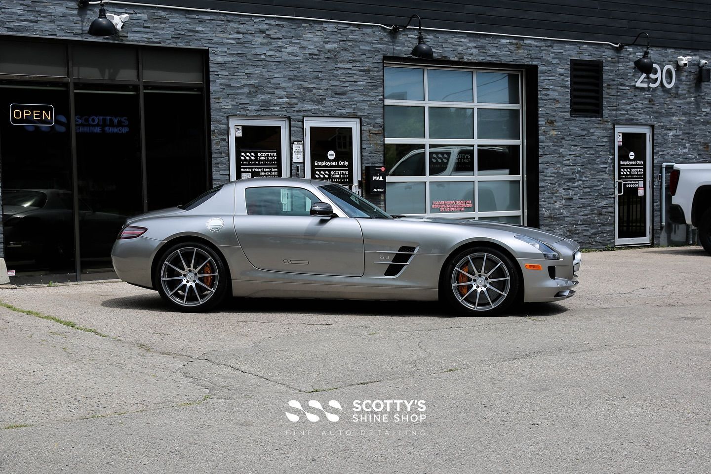 2011 Mercedes-Benz SLS AMG Premium SunTek Ultra Paint Protection Film side view London, Ontario
