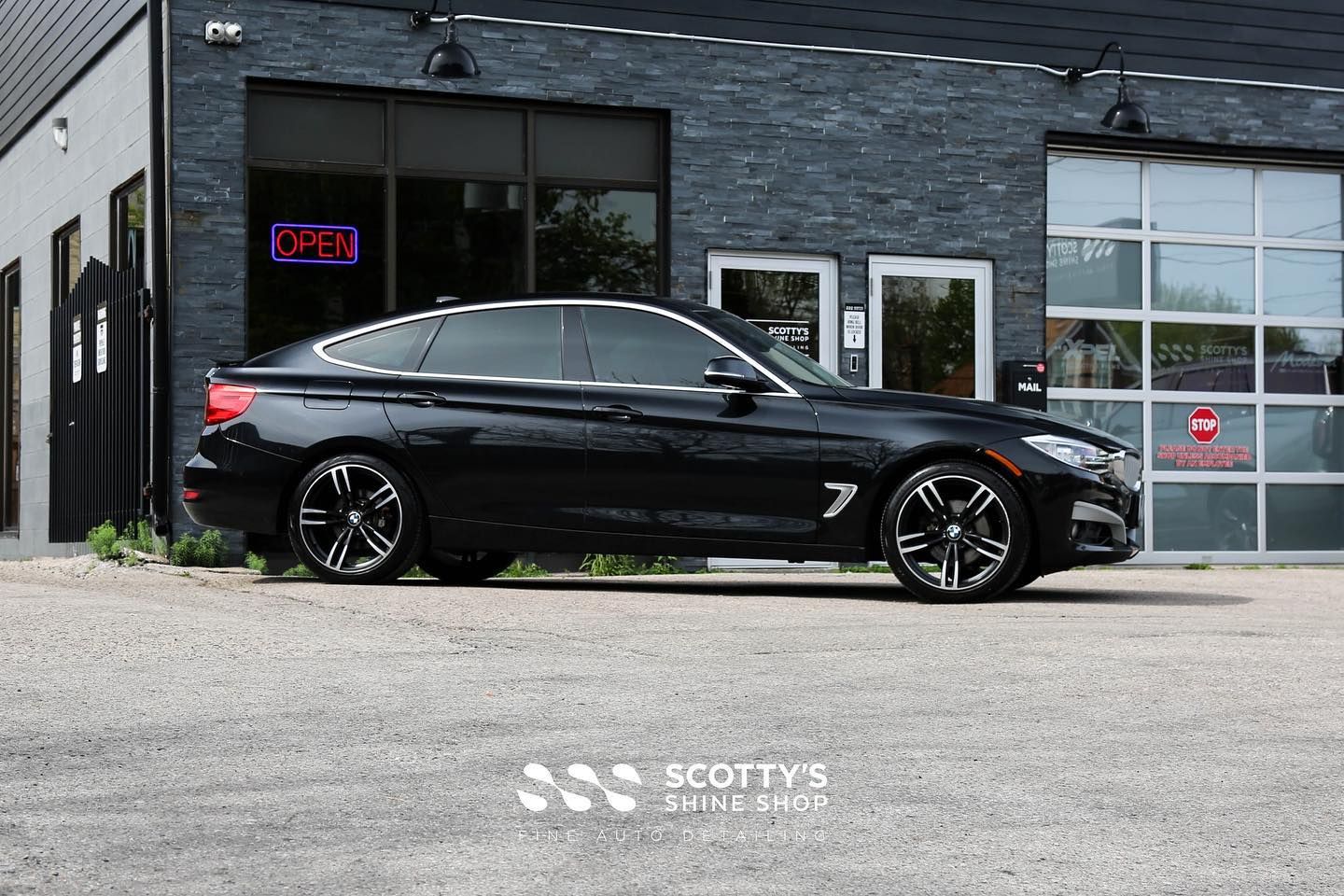 2014 BMW 328GT Full Detail and Xpel Prime XR Plus Ceramic Window Tint side view London, Ontario
