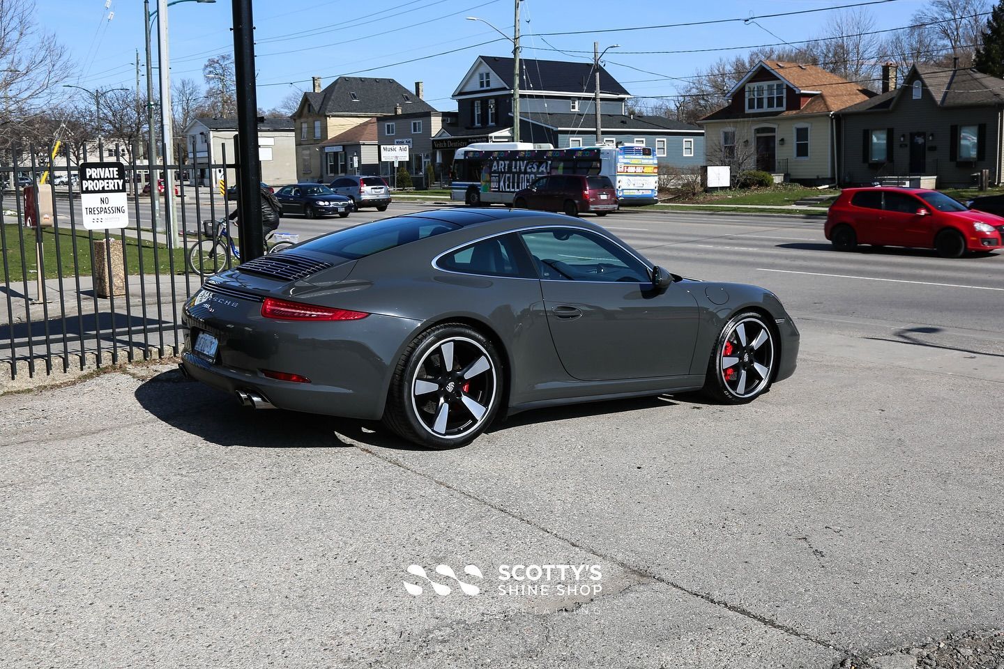 2014 Porsche 911 50th Anniversary Edition Window Tint Refresh rear view London, ON