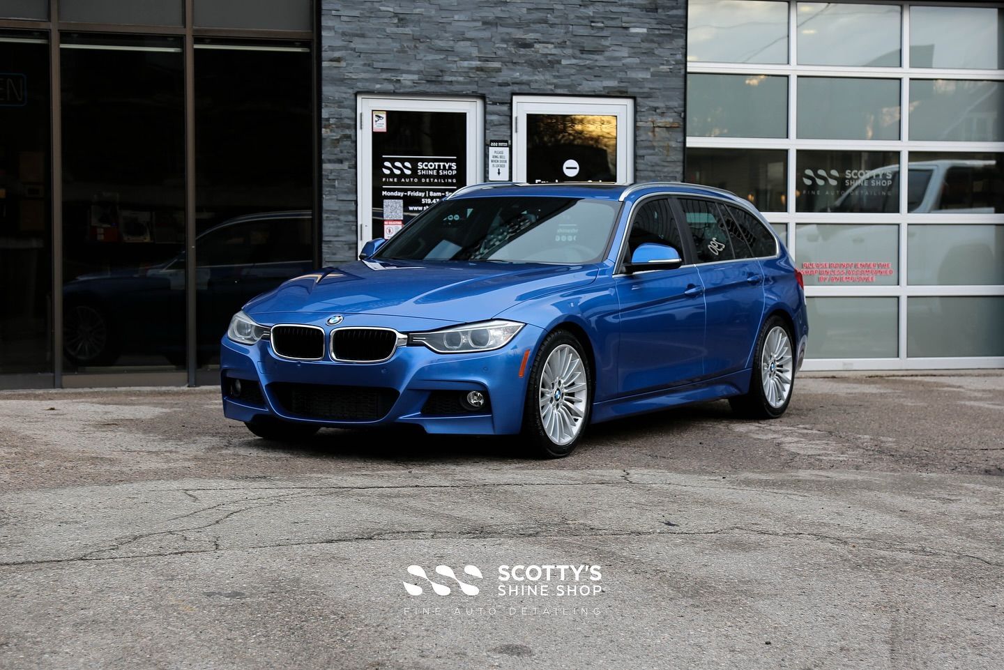 2015 BMW 328D wagon Llumar Formula 1 Stratos ceramic window film London ontario