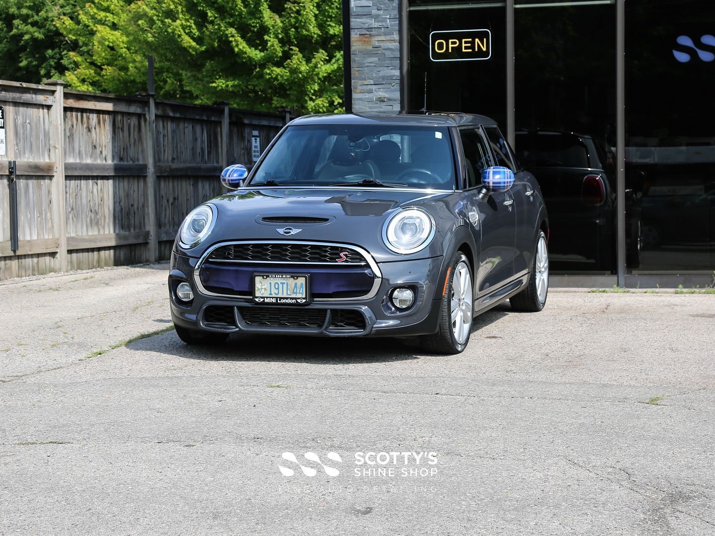 2016 Mini Cooper Ultimate Transformation - Full Paint Correction, Interior Detailing, Headlight Refinishing & Protection front end view London, Canada