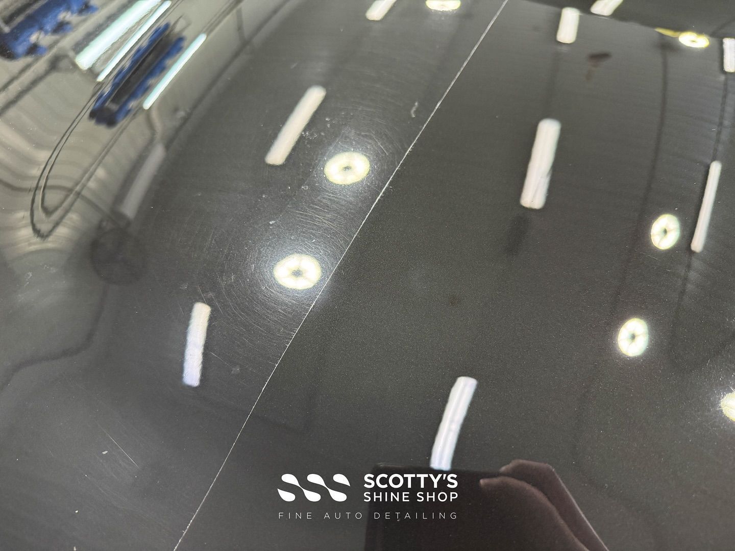 2016 Mini Cooper Ultimate Transformation - Full Paint Correction, Interior Detailing, Headlight Refinishing & Protection hood close up view London, ON