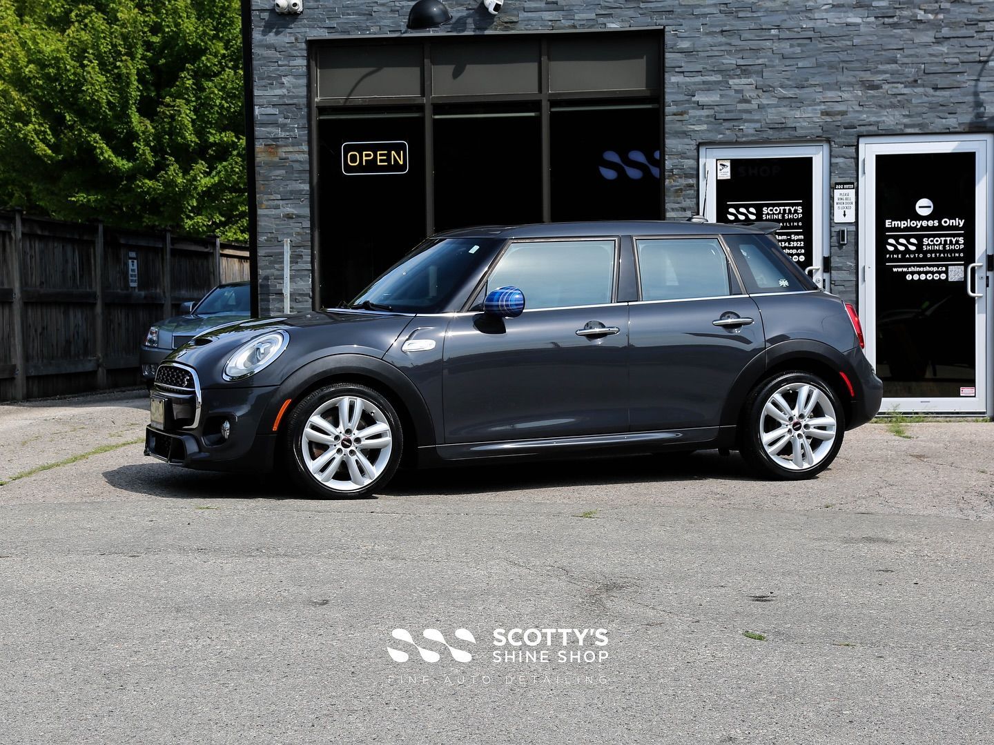 2016 Mini Cooper Ultimate Transformation - Full Paint Correction, Interior Detailing, Headlight Refinishing & Protection side view London, Ont