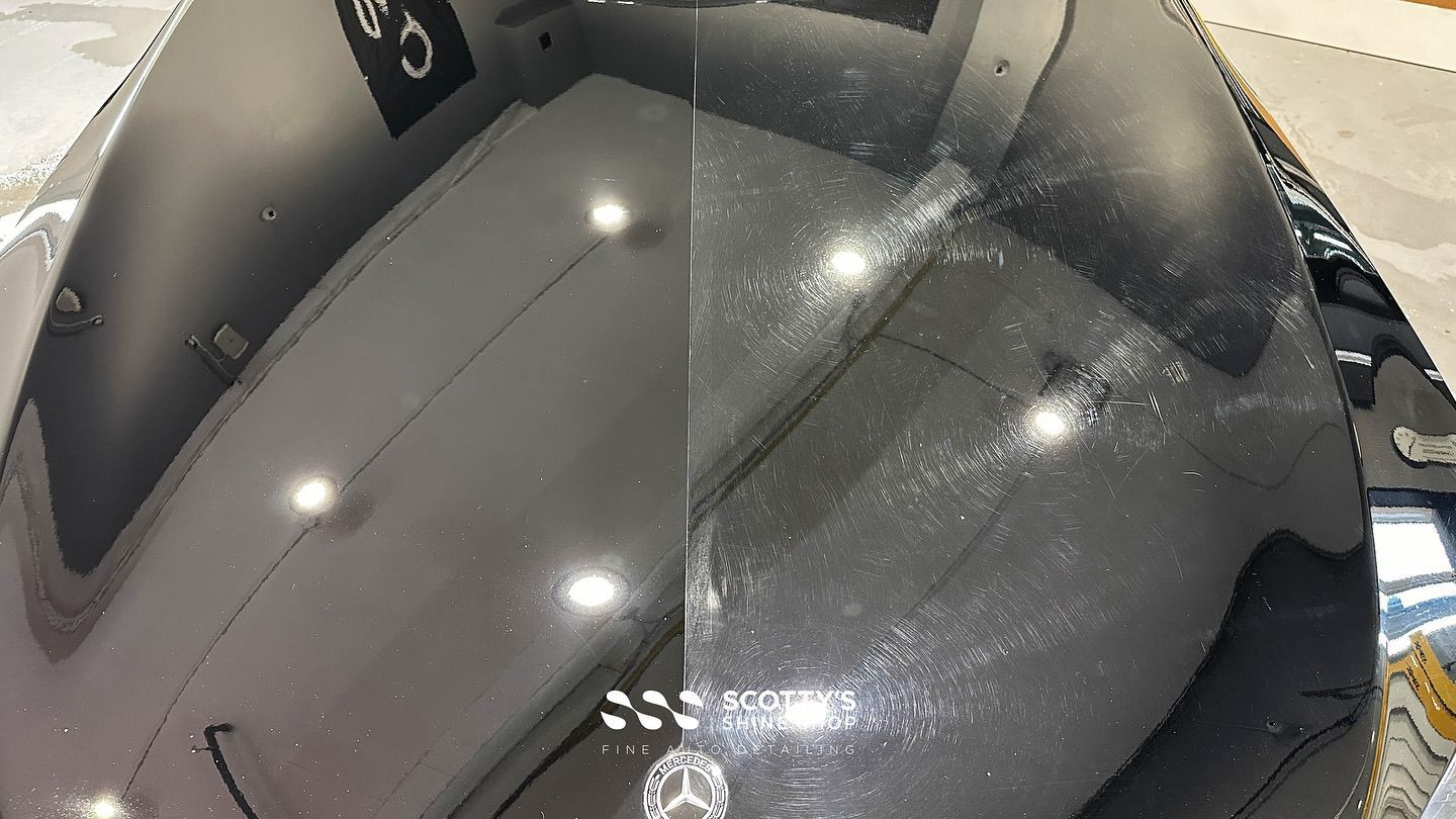 2017 Mercedes C300 Paint Correction and Paint Protection Film Before and After London Ontario Canada
