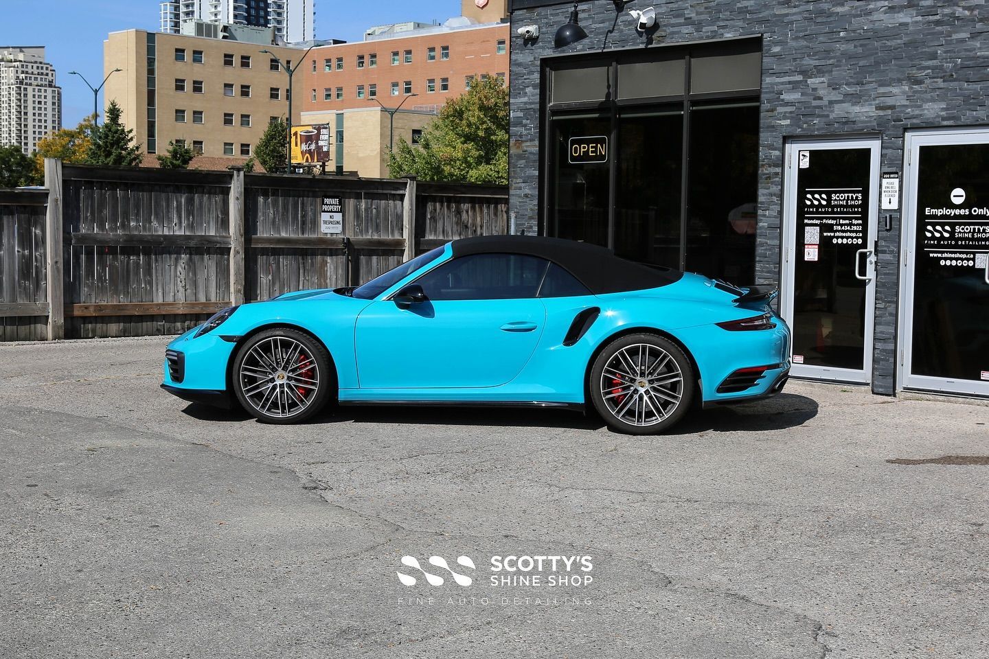 2017 Porsche 911 Turbo Premium LLumar Formula 1 Pinnacle Ceramic Window Tint side view London, Ontario