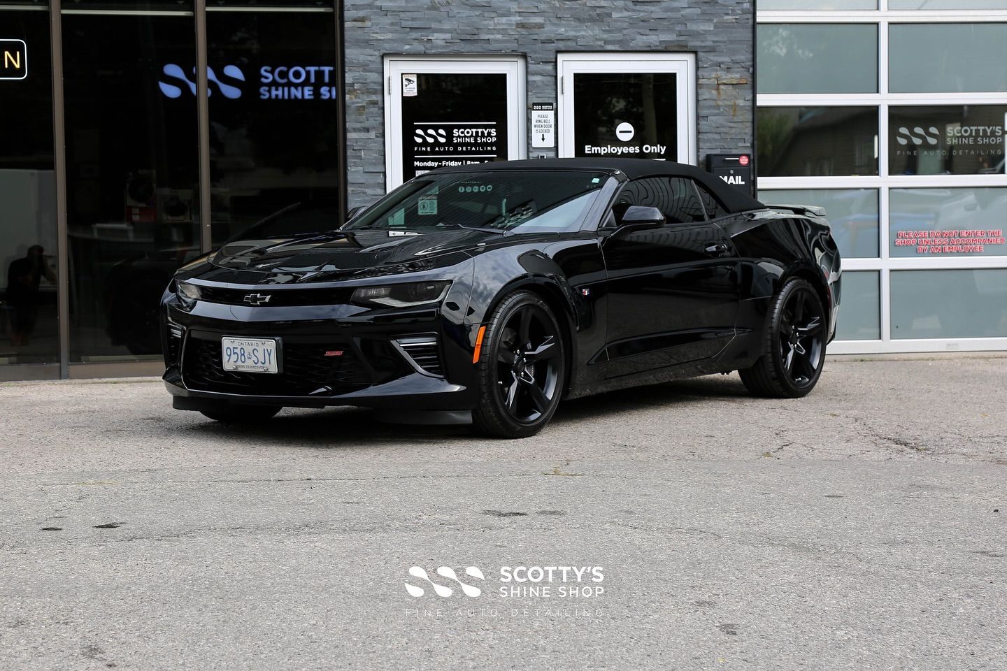 2018 Chevrolet Camaro Black Paint Correction and PDR London Ontario