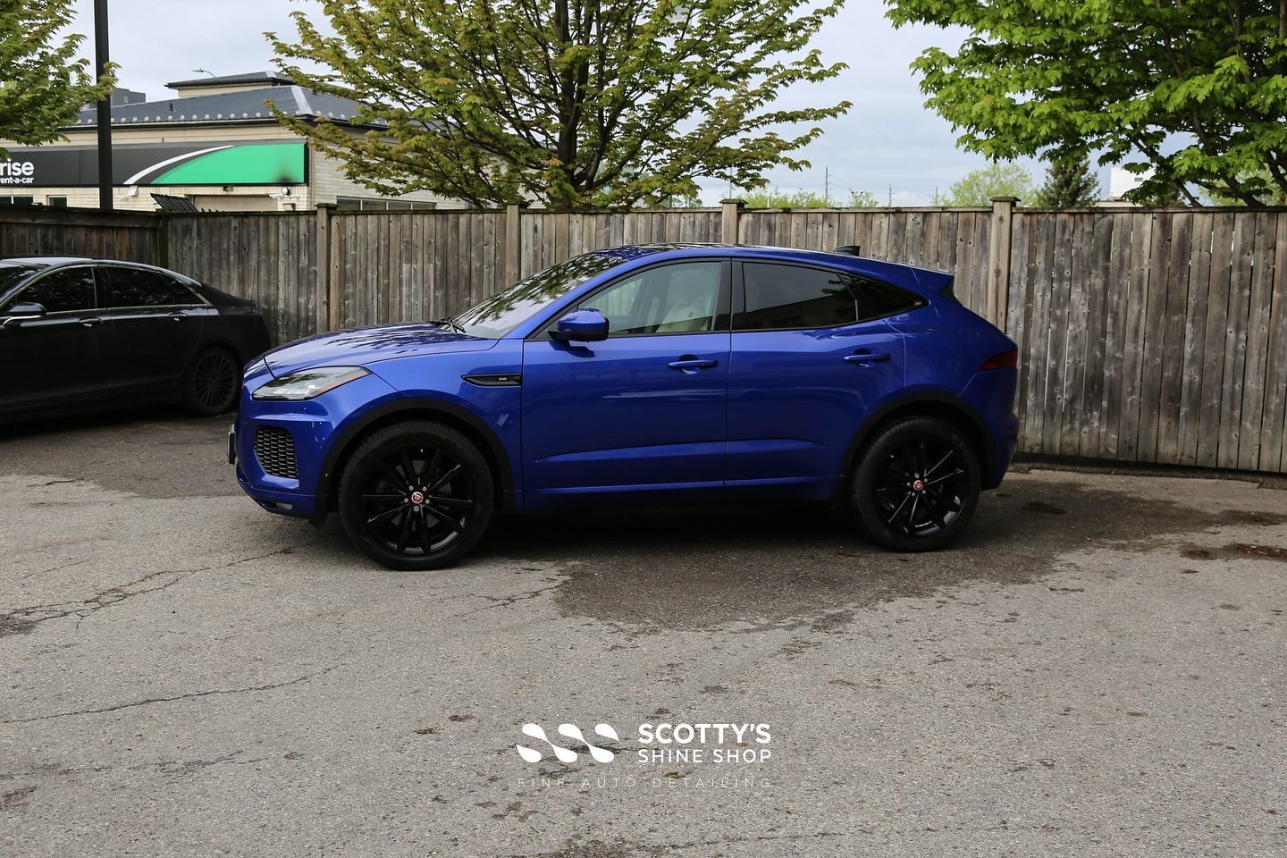 2021 Jaguar E-PACE Interior Detailing & Leather Conditioning, Engine Cleaning, and Exterior Sealant side view London, Canada