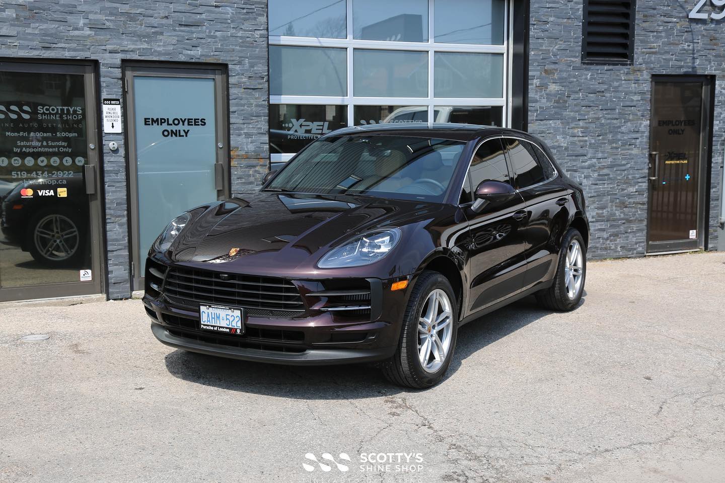 2021 Porsche Macan S Mahogany Metallic Xpel Paint Protection Film