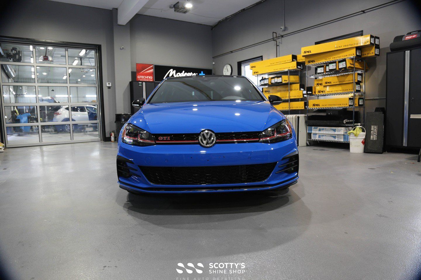 2021 VW GTI Xpel Prime XR+ ceramic window film front view - London