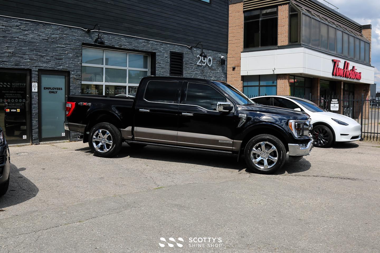 2022 Ford F150 King Ranch xpel Ultimate Plus paint protection film and Prime XR Plus ceramic window tint london canada