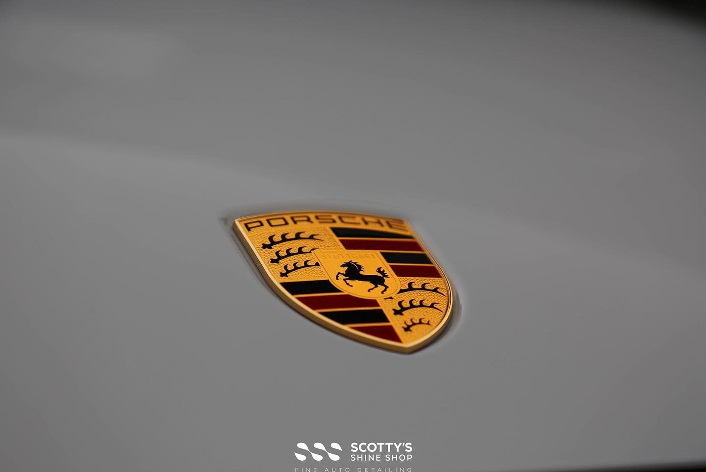 2022 Porsche Cayenne E-hybrid Xpel Ultimate Plus paint protection film emblem detail London ON