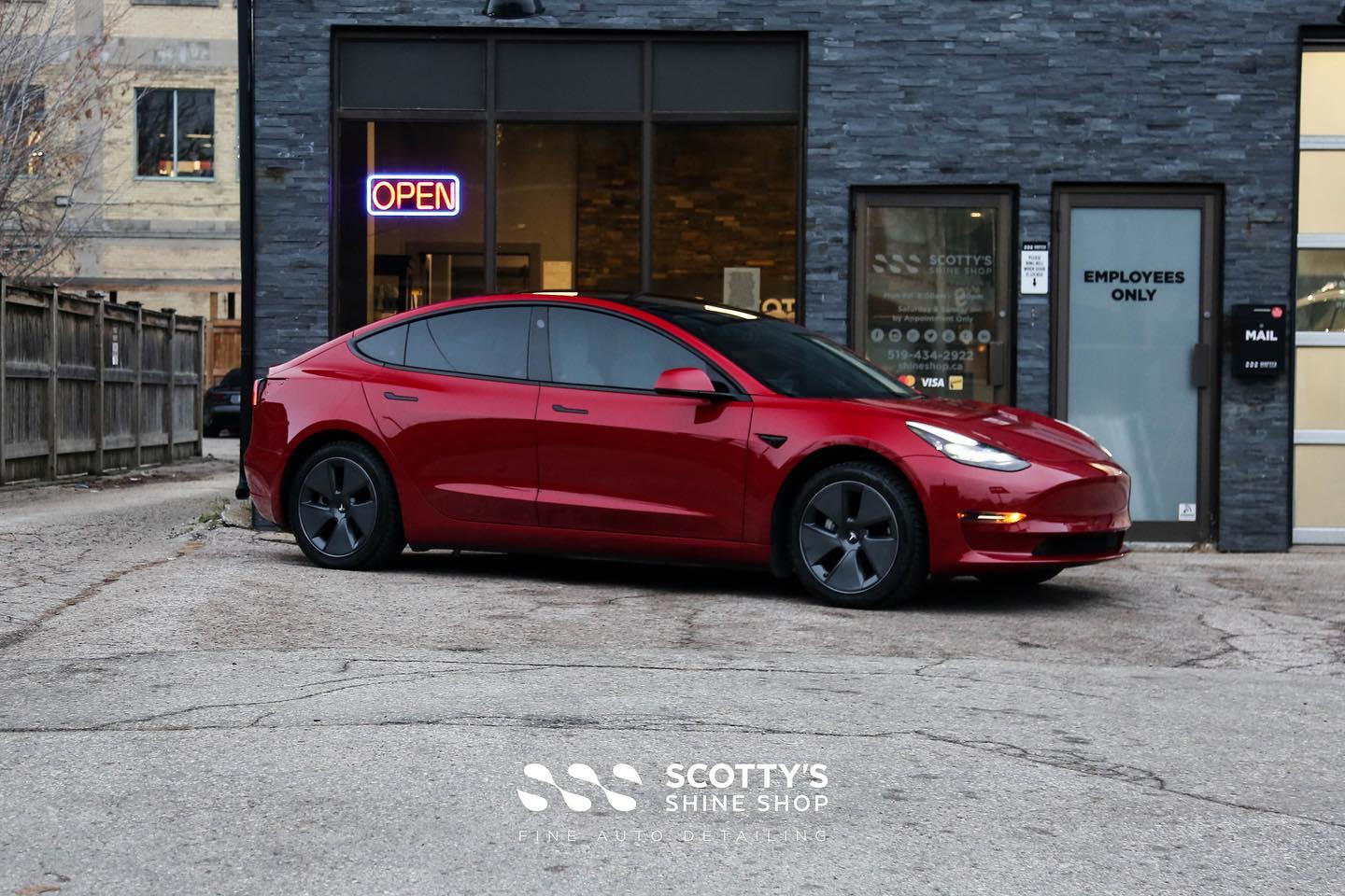 2022 Tesla Model 3 Paint Correction, Ceramic Coating and Xpel Prime XR+ Window Tint London, Canada