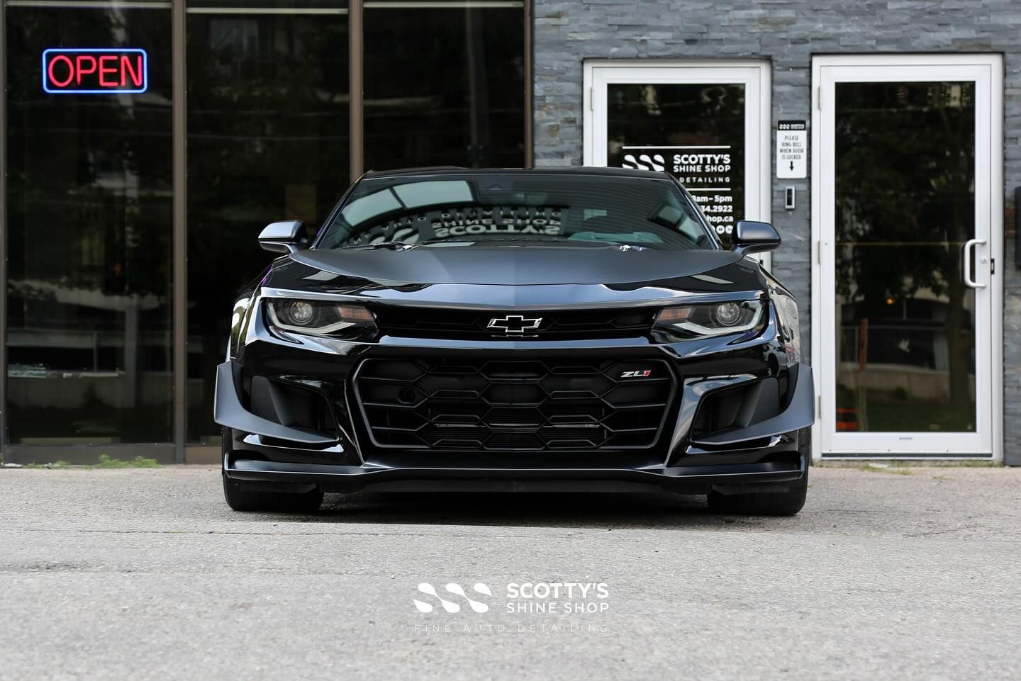 2023 Chevrolet Camaro ZL1 Xpel Ultimate Plus Paint Protection Film front end view London, Canada
