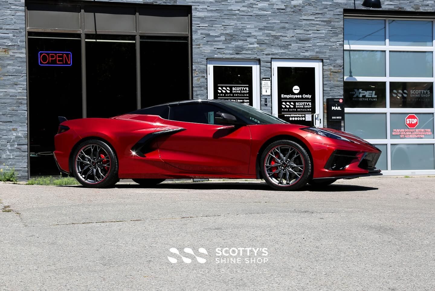 2023 Chevrolet Corvette Convertible Xpel Ultimate Plus Paint Protection Film side view London, ON CANADA
