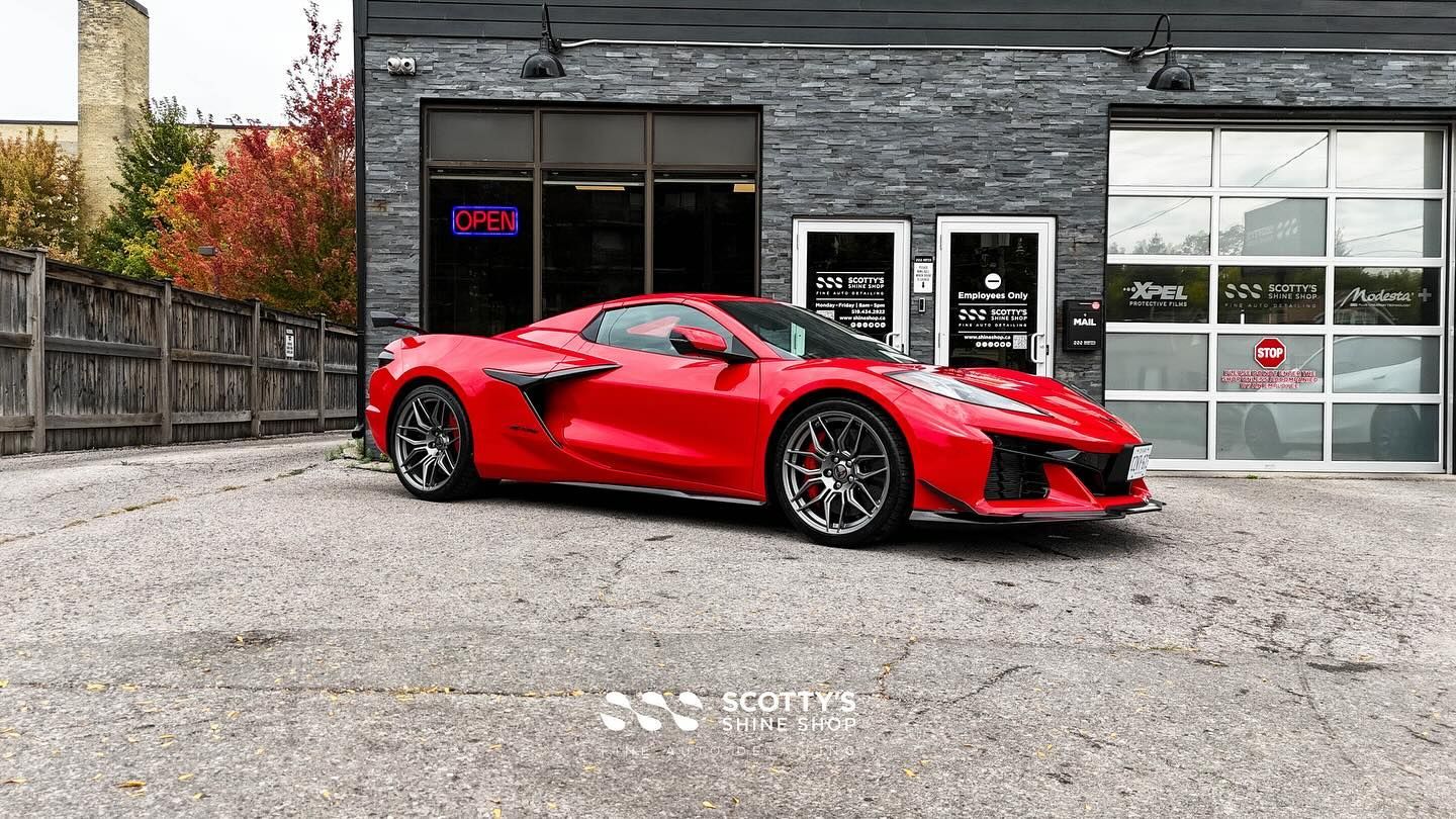 This amazing 2023 Chevrolet Corvette Z06 convertible looks amazing in red. We fully protected the ex
