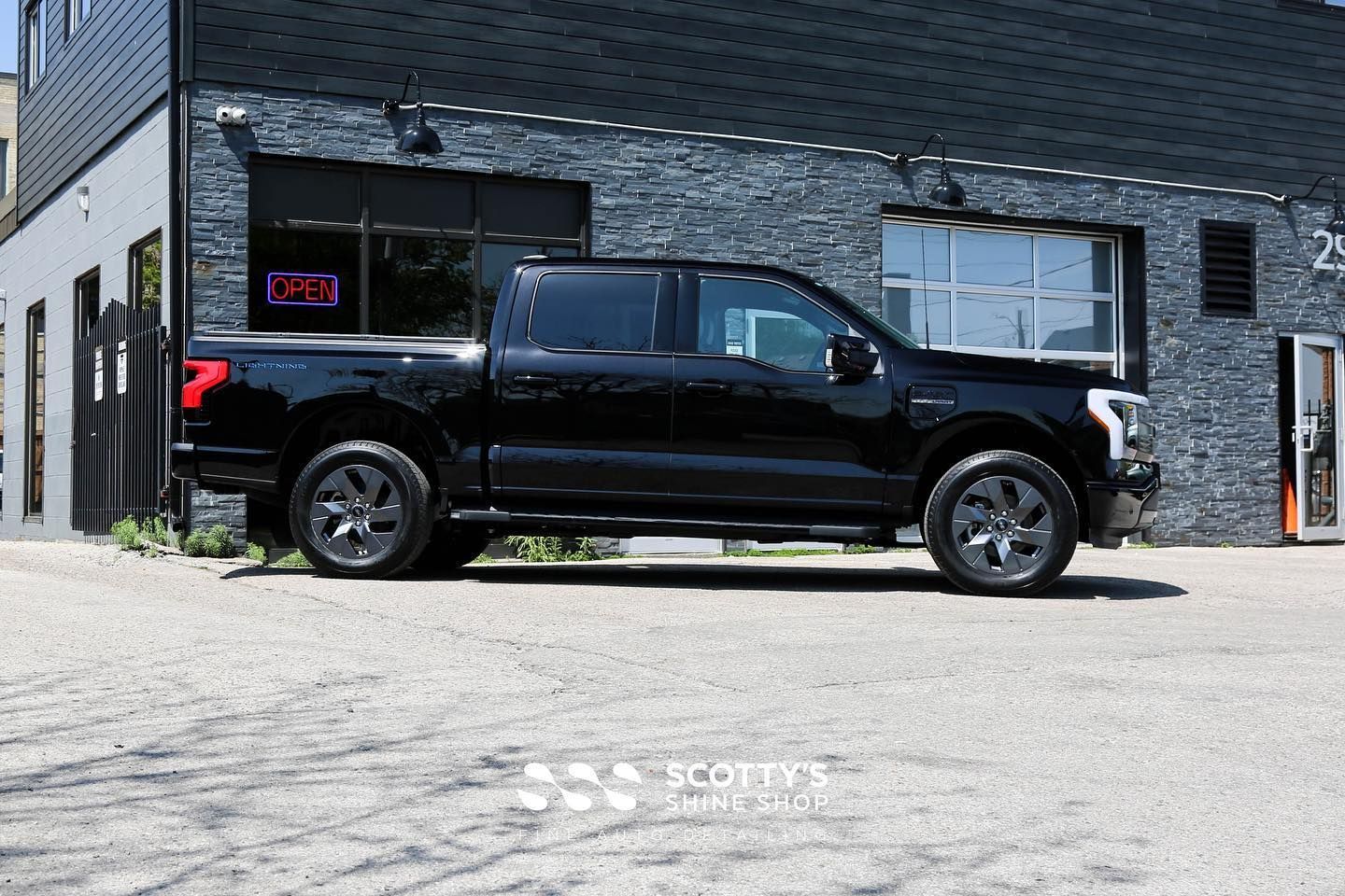 2023 Ford Lightning Paint Correction and Modesta BC-X Ceramic Coating side view London, ON
