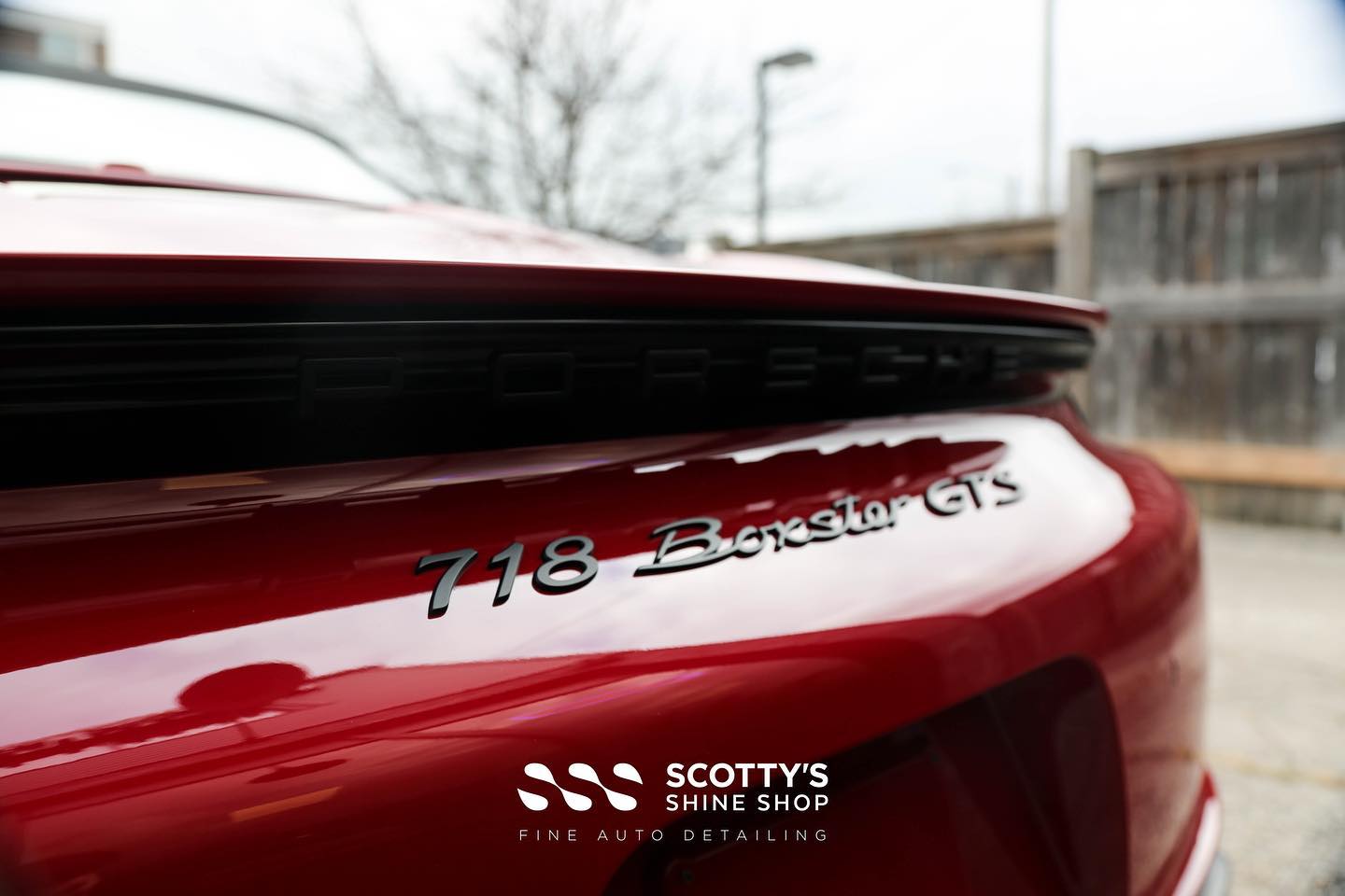 2023 Porsche 718 Boxster GTS Xpel Ultimate Plus Paint Protection Film rear view close up London, Ontario