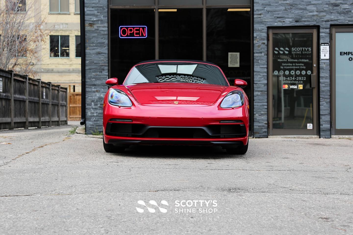 2023 Porsche 718 Boxster GTS Xpel Ultimate Plus Paint Protection Film front view London, Ontario