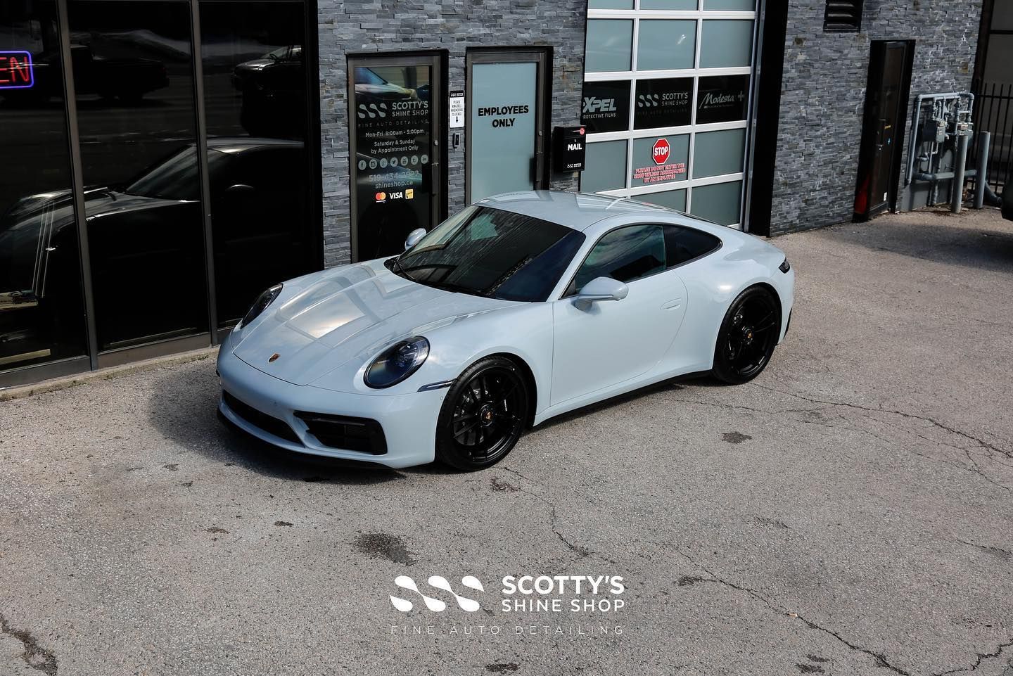 2023 Porsche 911 Carrera 4 GTS Xpel Ultimate Plus PPF, Xpel Prime XR Plus Ceramic Window Tint, Modesta BC-04 Nano-Titanium Glass Coating, Exterior Glass Coating London, Ontario