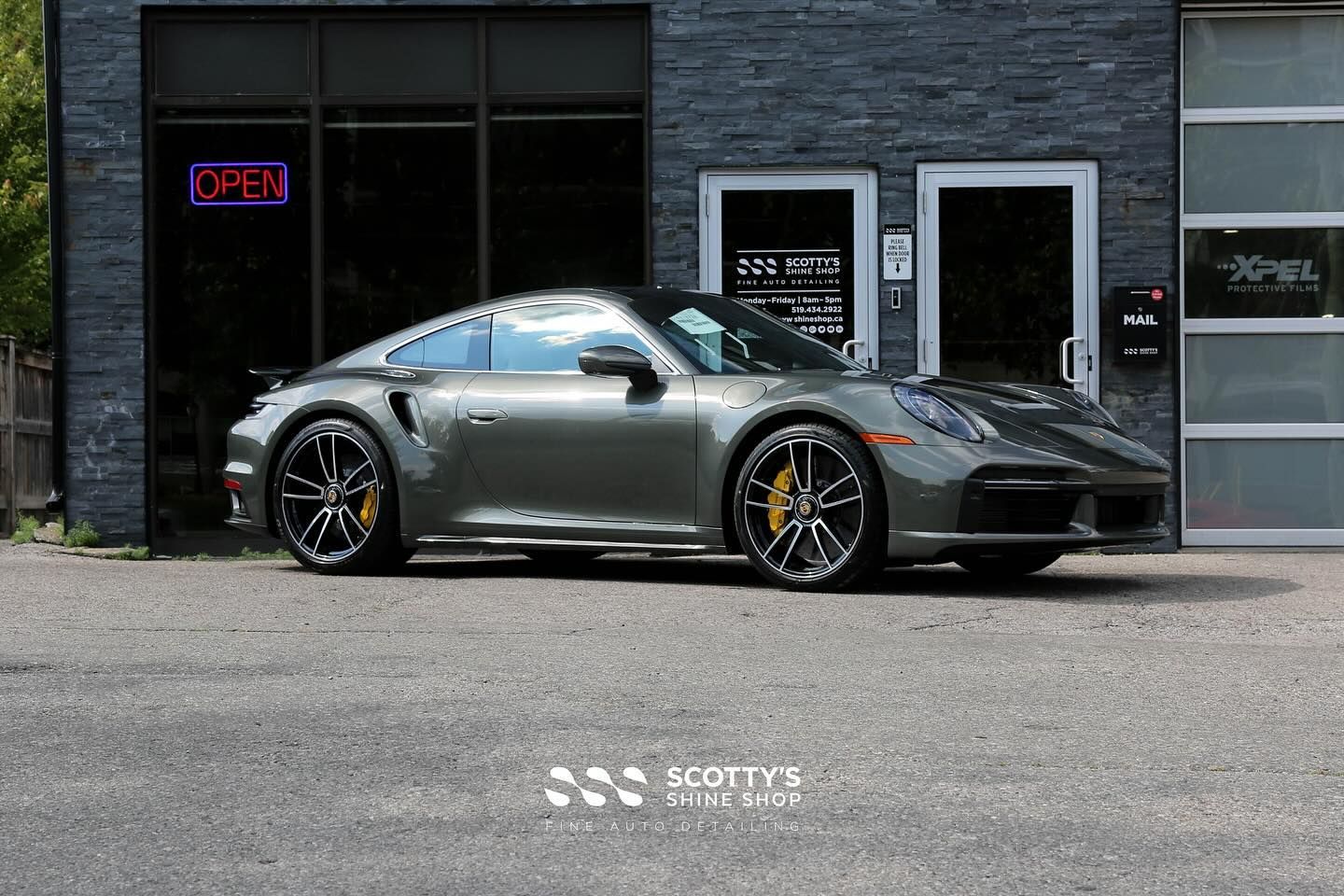 2023 Porsche 911 Turbo S Xpel Ultimate Plus Paint Protection Film side view London, Canada