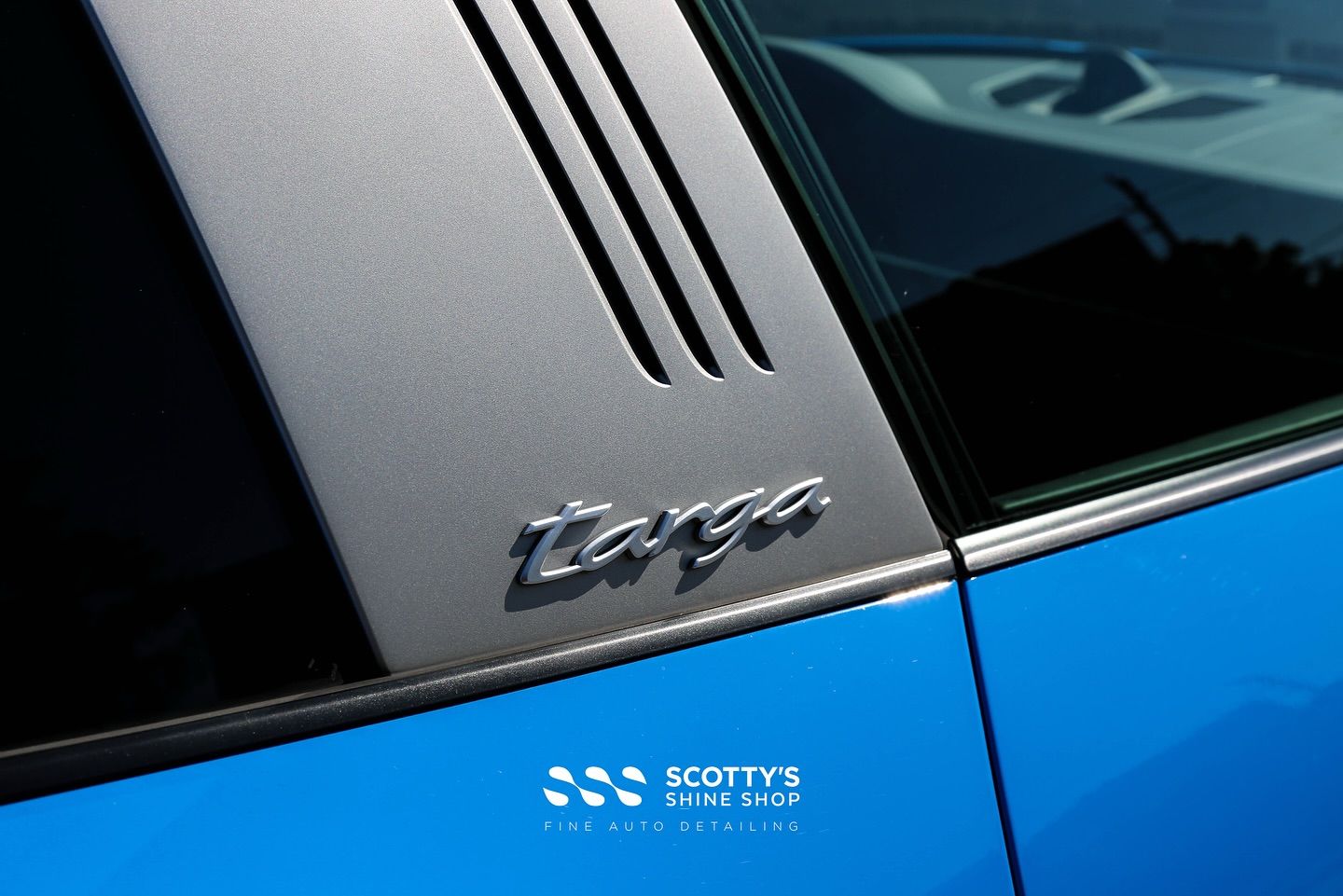 2023 Porsche Carrera Targa 4S Premium Suntek Ultra Paint Protection Film emblem close up London, Ontario