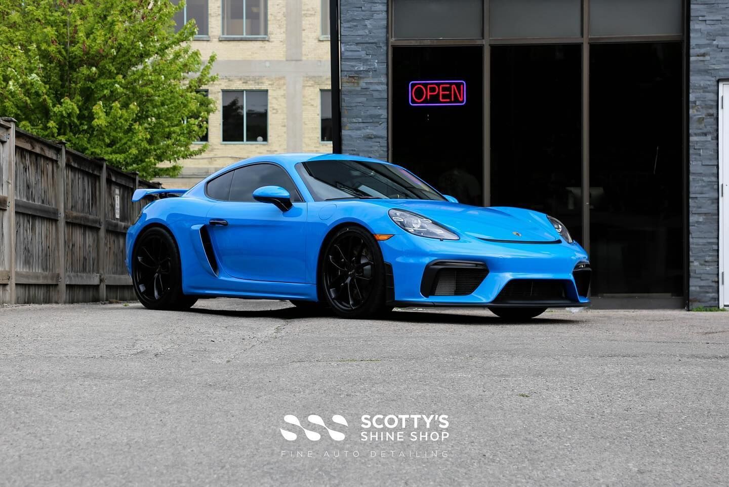 2023 Porsche Cayman GT4 Xpel Ultimate Plus Paint Protection Film side view London, Ont Canada