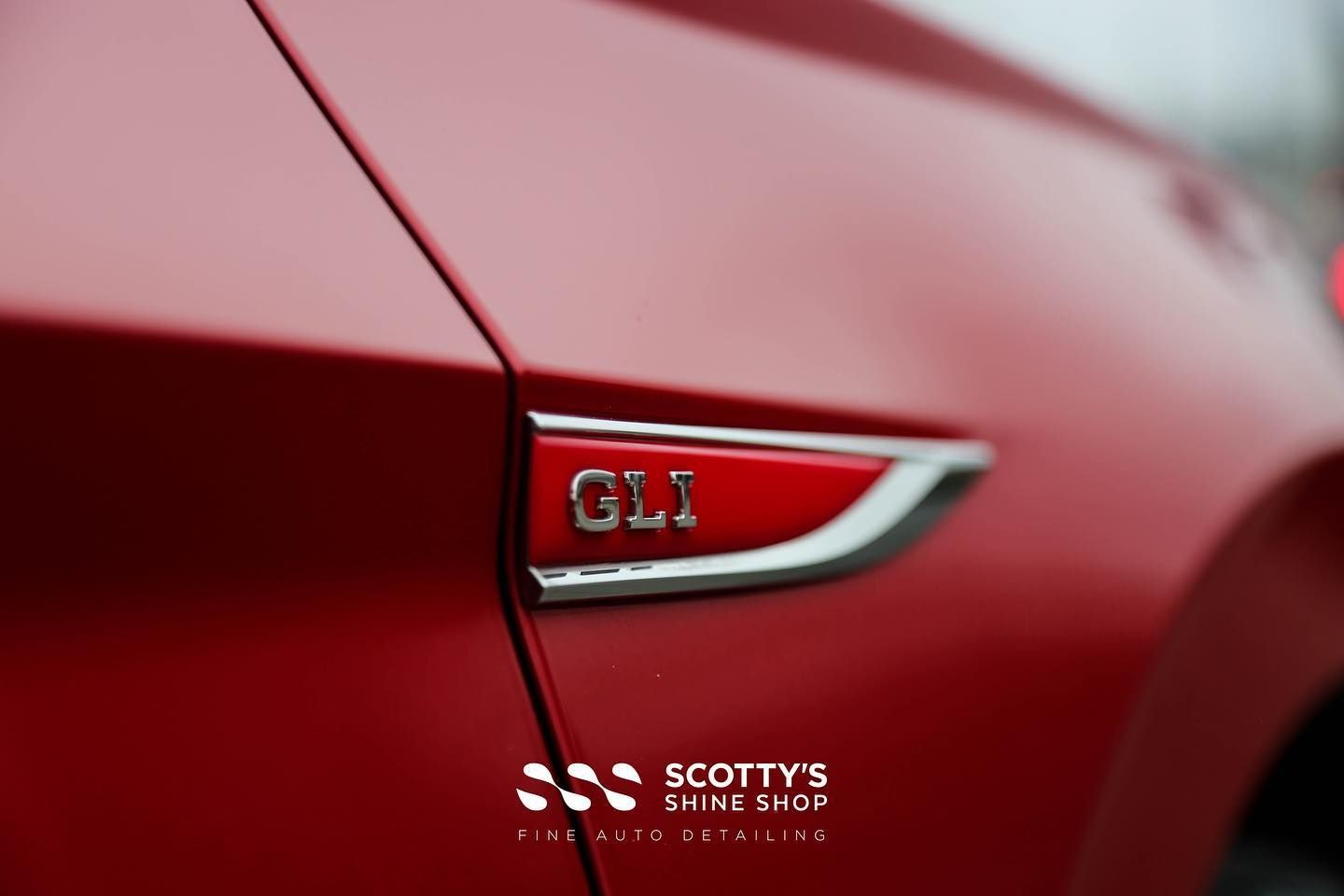 2023 VW Jetta GLI Xpel Ultimate Plus Paint Protection Film and Prime XR Ceramic Window Tint emblem close up London ON