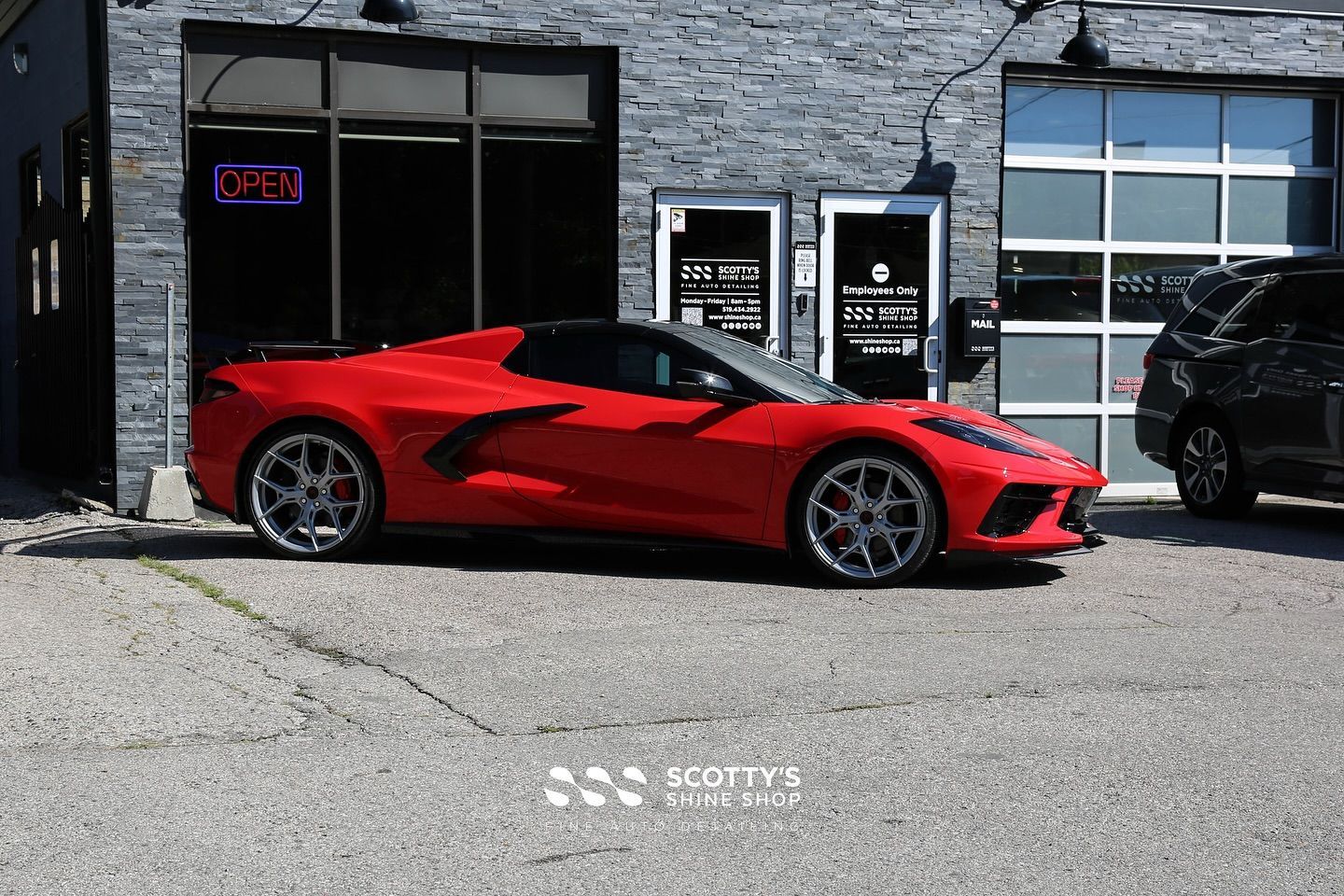2024 Chevrolet Corvette C8 Convertible Full Body Paint Protection Film, Window Tint and Ceramic Coating side view London, ON Canada