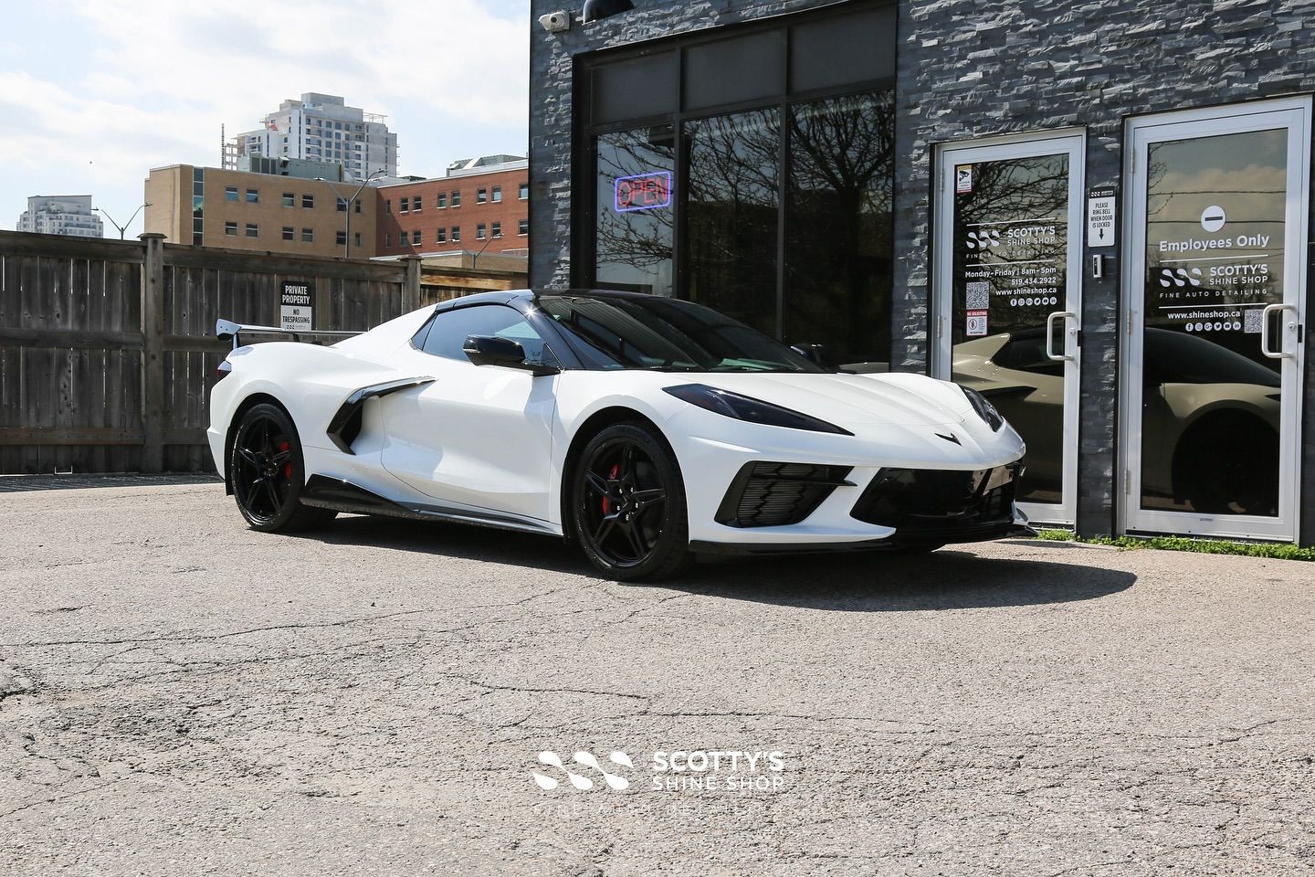 2024 Chevrolet Corvette Convertible Full Body Paint Protection with Suntek Ultra, Top of the Line Ceramic Window Film, Powder Coated Wheels, Ceramic Coating London, Ontario Canada