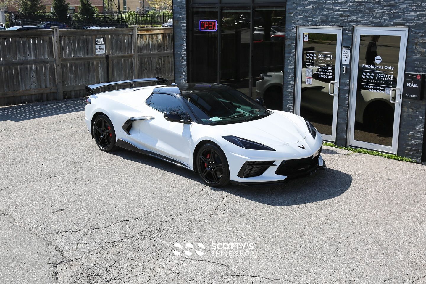 2024 Chevrolet Corvette Convertible Full Body Paint Protection with Suntek Ultra, Top of the Line Ceramic Window Film, Powder Coated Wheels, Ceramic Coating from above London, ON