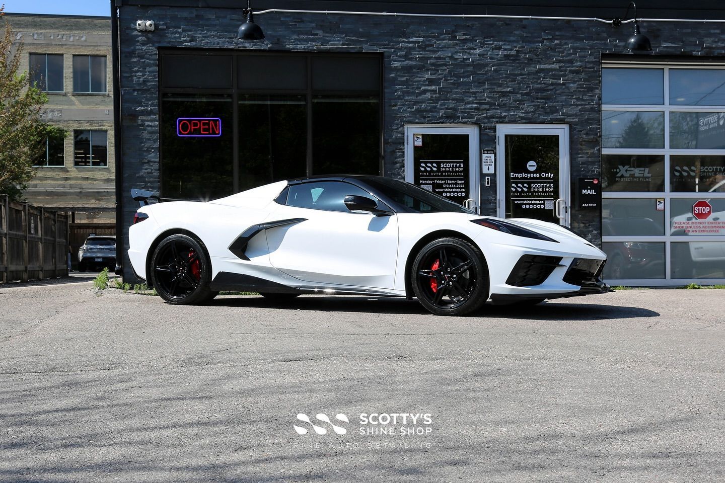 2024 Chevrolet Corvette Convertible Full Body Paint Protection with Suntek Ultra, Top of the Line Ceramic Window Film, Powder Coated Wheels, Ceramic Coating London, Canada