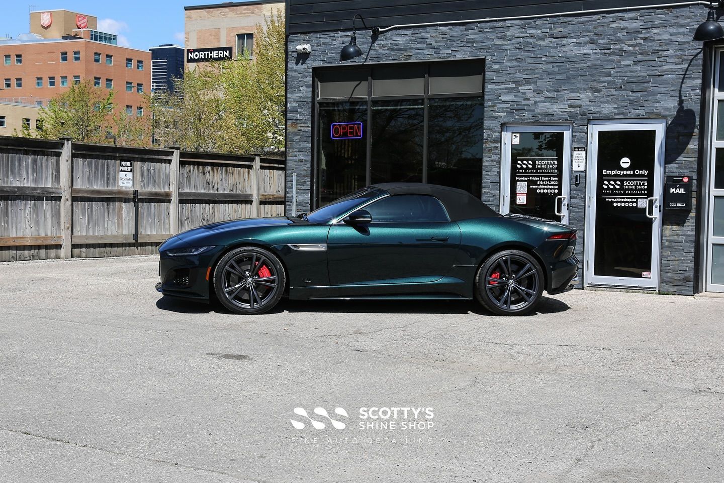 2024 Jaguar F-Type Convertible Full Paint Correction, Modesta BC-04 and BC-06 side view London, Canada