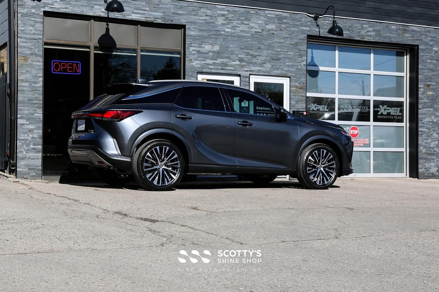 2024 Lexus RX350 Xpel Ultimate Plus Paint Protection Film, Xpel fusion Premium Ceramic Coating and Xpel Prime XR Ceramic Window Tint rear view London, Ontario