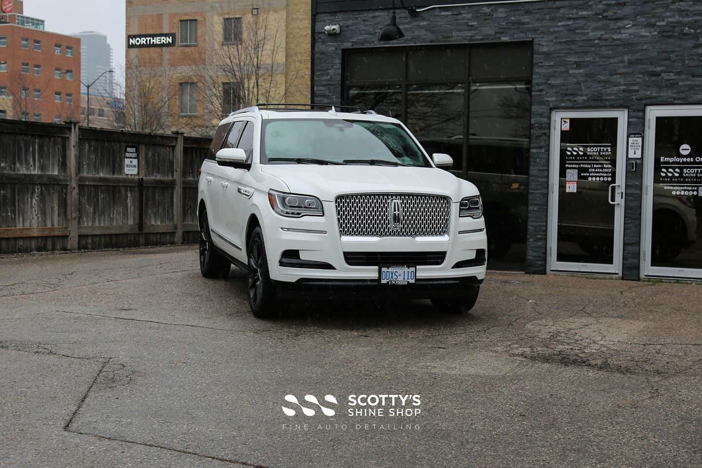 2024 Lincoln Navigator at the shop for a full detail to wash away the winter grime. 