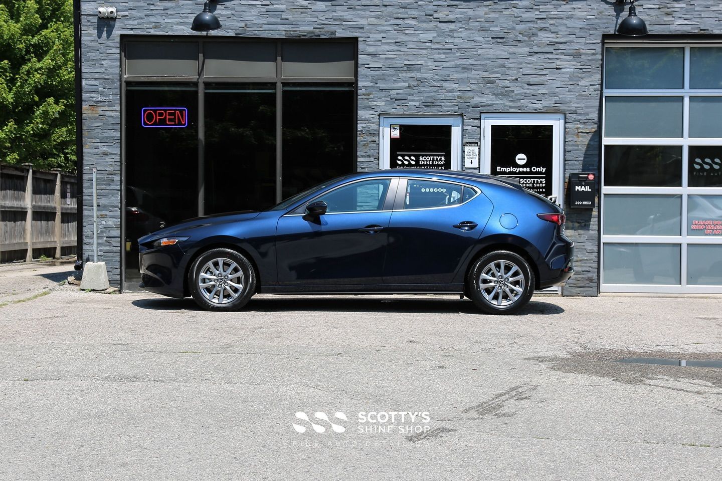 2024 Mazda 3 New Car Prep and Modesta BC-X Ceramic Coating side view London, ON